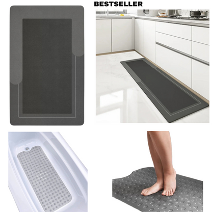 The Ultimate Home Mat Set  | Set of 3 The SafeStep Mat™ for Kitchen, Bathroom and Shower